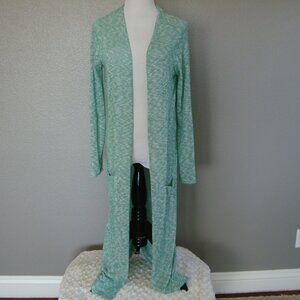 NWT Agnes & Dora Long Duster Cardigan Sweater Lite Weight Green Size XS/S